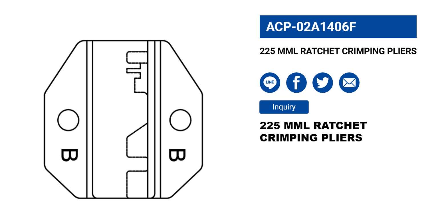 Hình ảnh 2 của mặt hàng Kìm bấm cosse 225mm LICOTA ACP-02A1406F