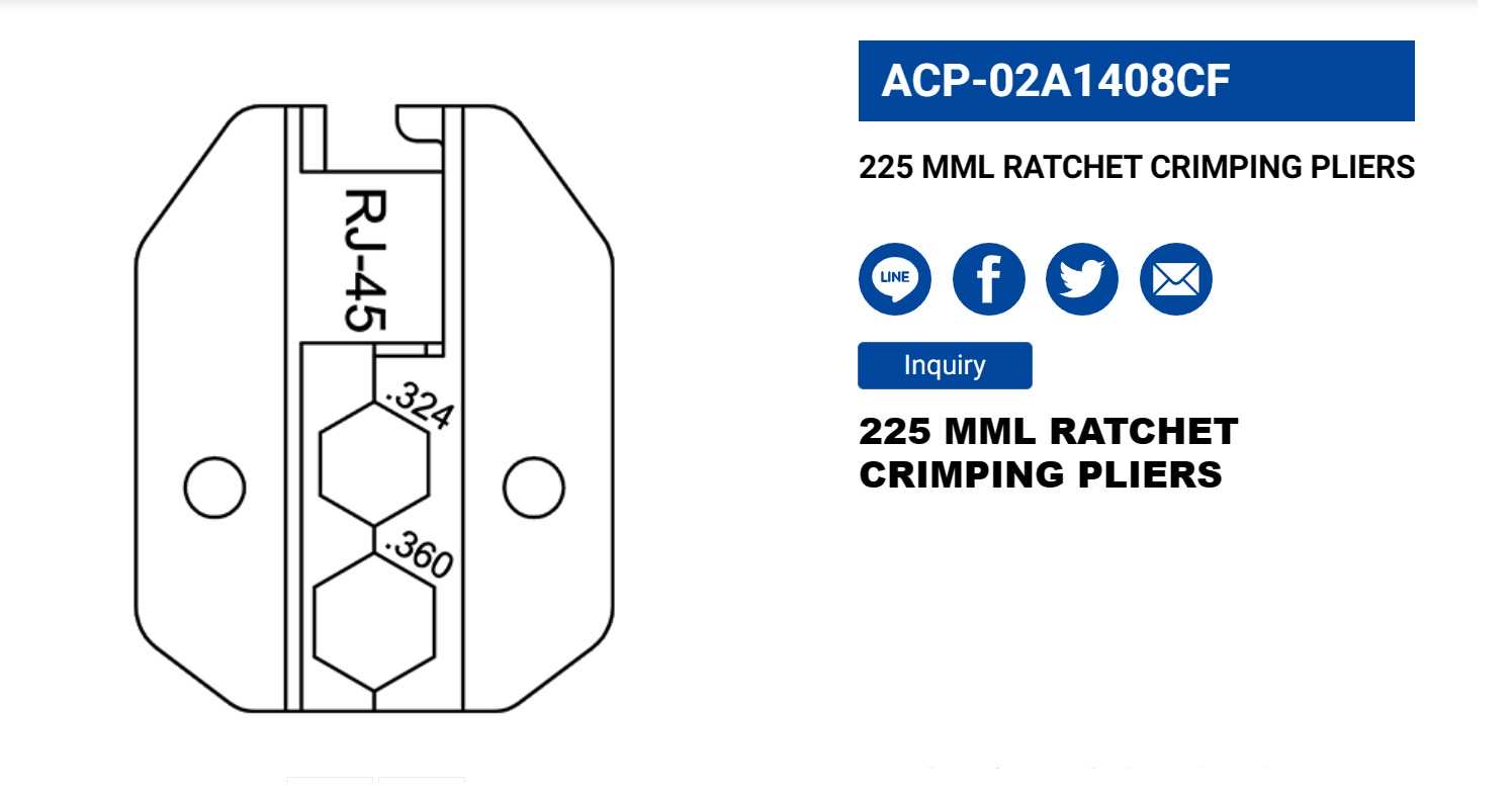 Hình ảnh 2 của mặt hàng Kìm bấm cosse 225mm LICOTA ACP-02A1408CF