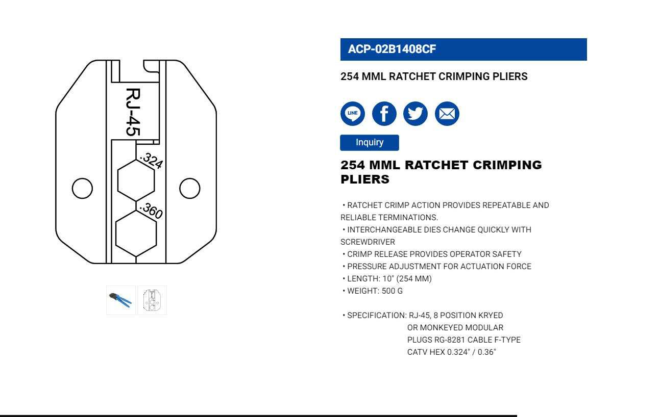 Hình ảnh 12 của mặt hàng Kìm bấm cosse 254mm LICOTA ACP-02B1408CF