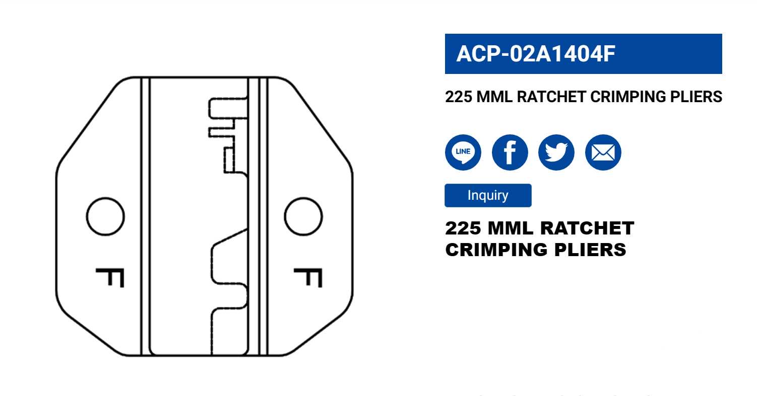 Hình ảnh 2 của mặt hàng Kìm bấm cosse 225mm LICOTA ACP-02A1404F