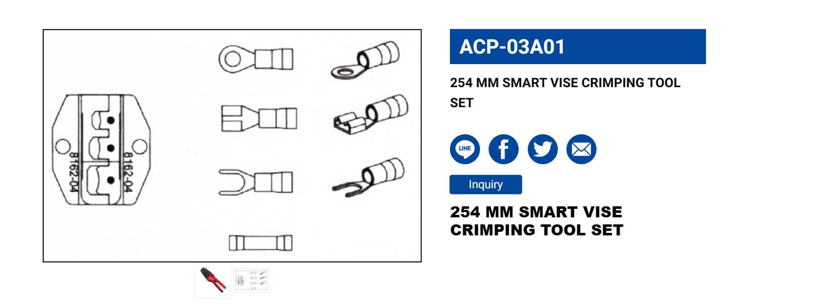 Hình ảnh 2 của mặt hàng Kìm bấm cosse 254mm LICOTA ACP-03A01