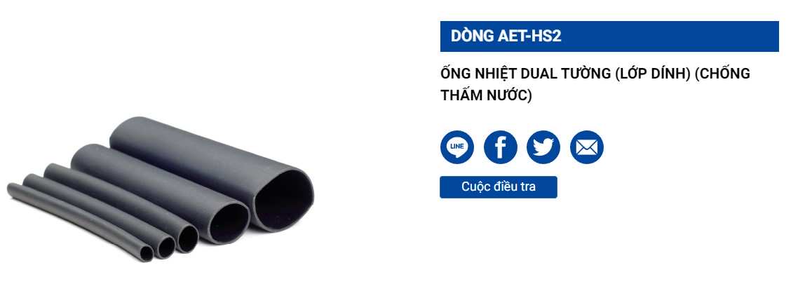 Hình ảnh 3 của mặt hàng Ống co nhiệt chống thấm LICOTA AET-HS2-SERIES