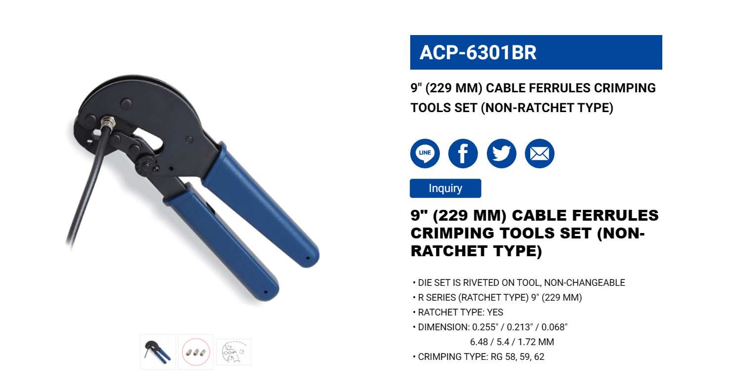 Hình ảnh 1 của mặt hàng Kìm bóp jack 9" LICOTA ACP-6301BR