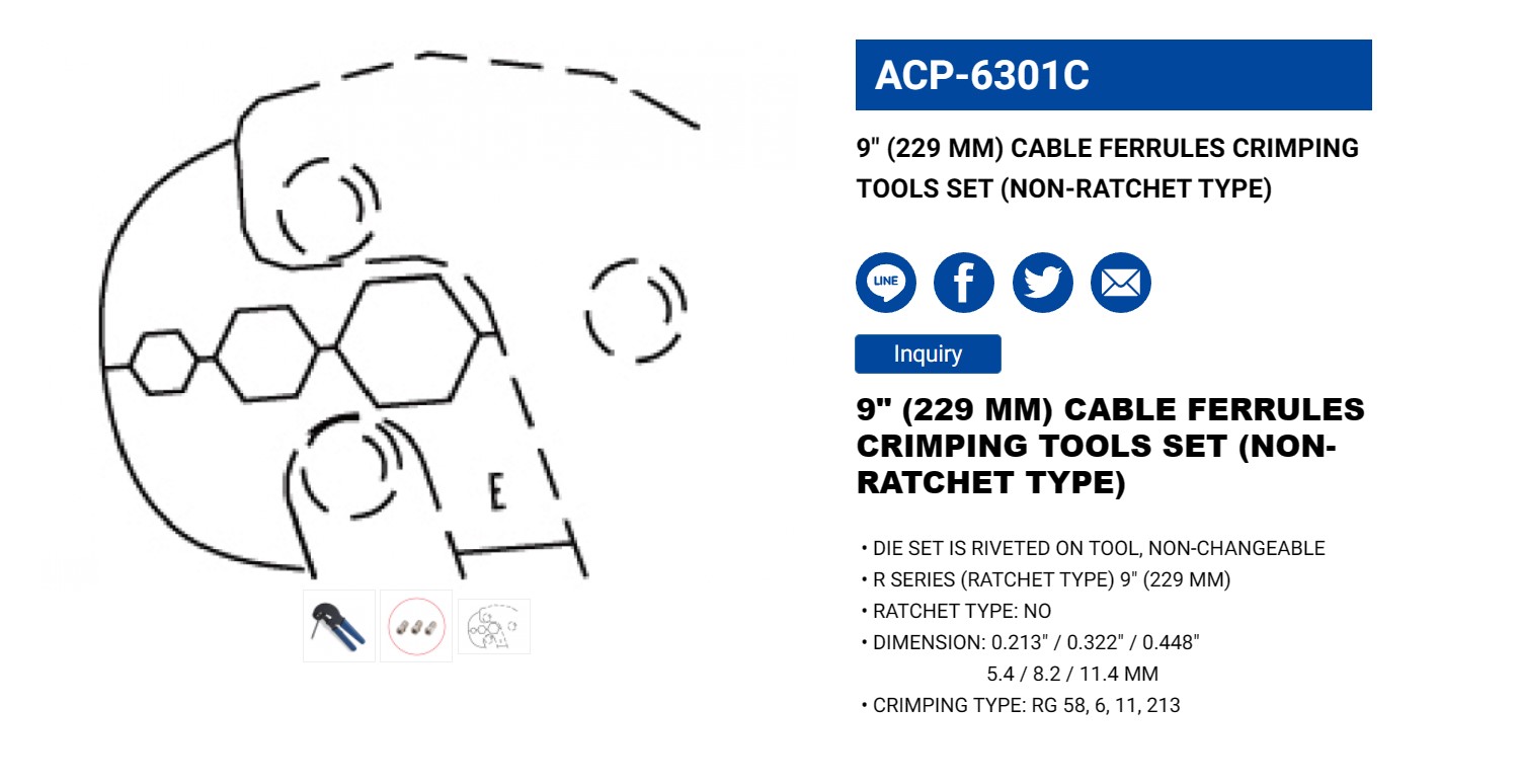 Hình ảnh 3 của mặt hàng Kìm bóp jack 9" LICOTA ACP-6301C