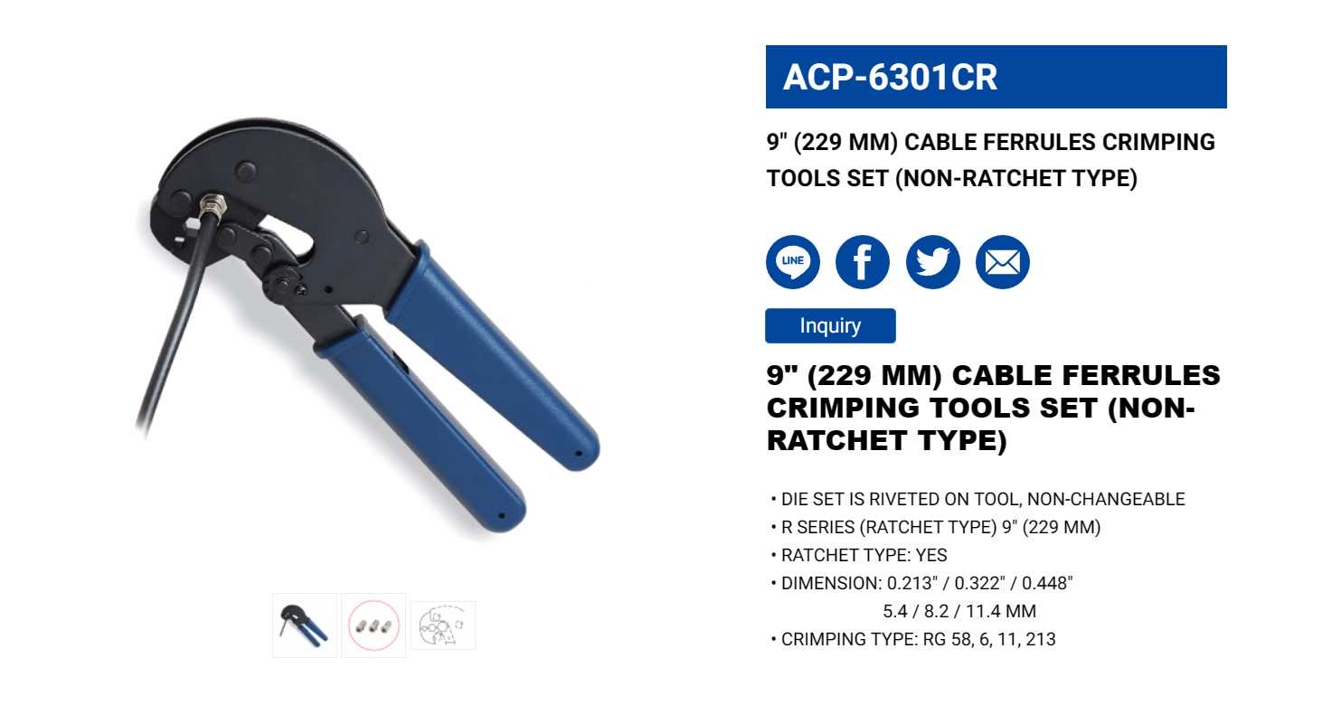 Hình ảnh 1 của mặt hàng Kìm bóp jack 9" LICOTA ACP-6301CR