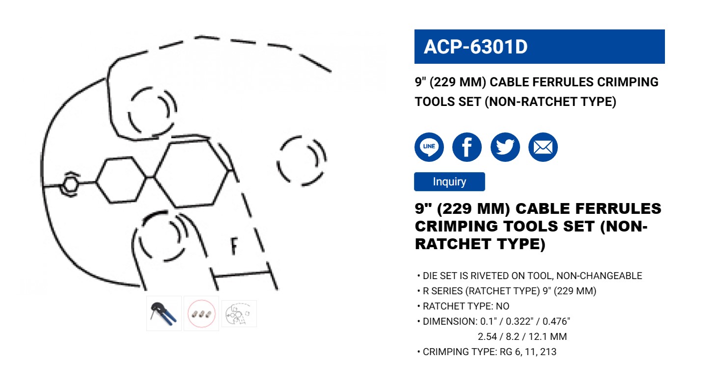 Hình ảnh 3 của mặt hàng Kìm bóp jack 9" LICOTA ACP-6301D