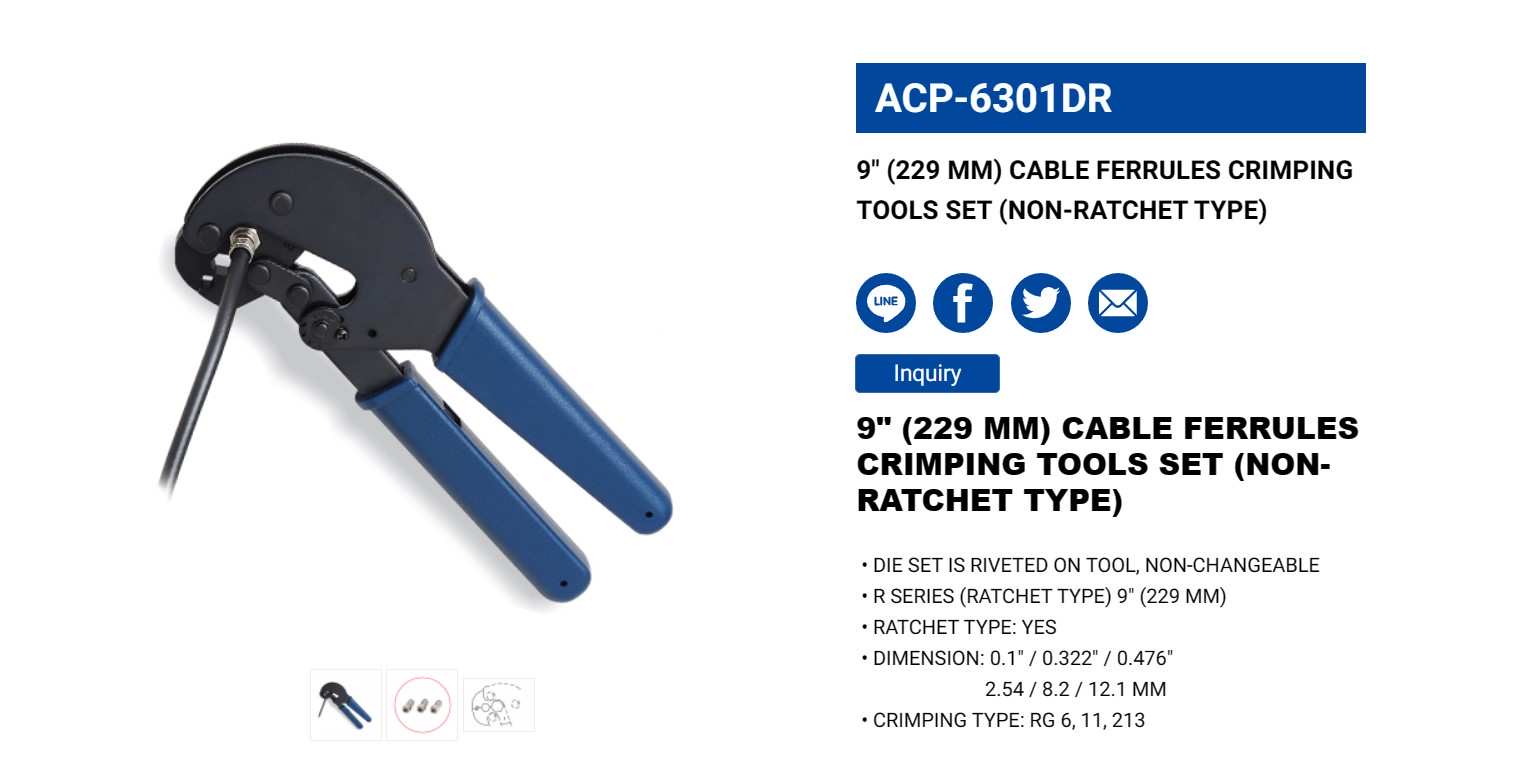 Hình ảnh 1 của mặt hàng Kìm bóp jack 9" LICOTA ACP-6301DR