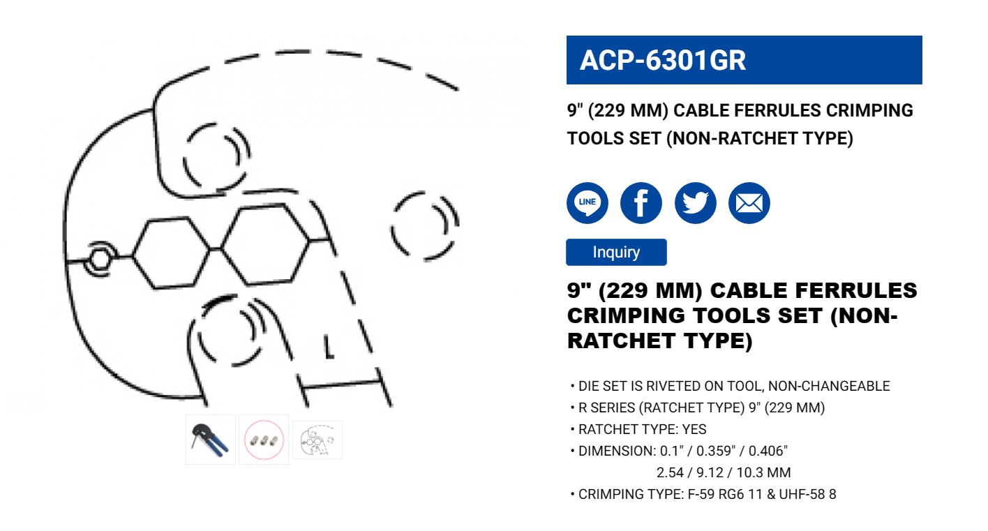 Hình ảnh 3 của mặt hàng Kìm bóp jack 9" LICOTA ACP-6301GR