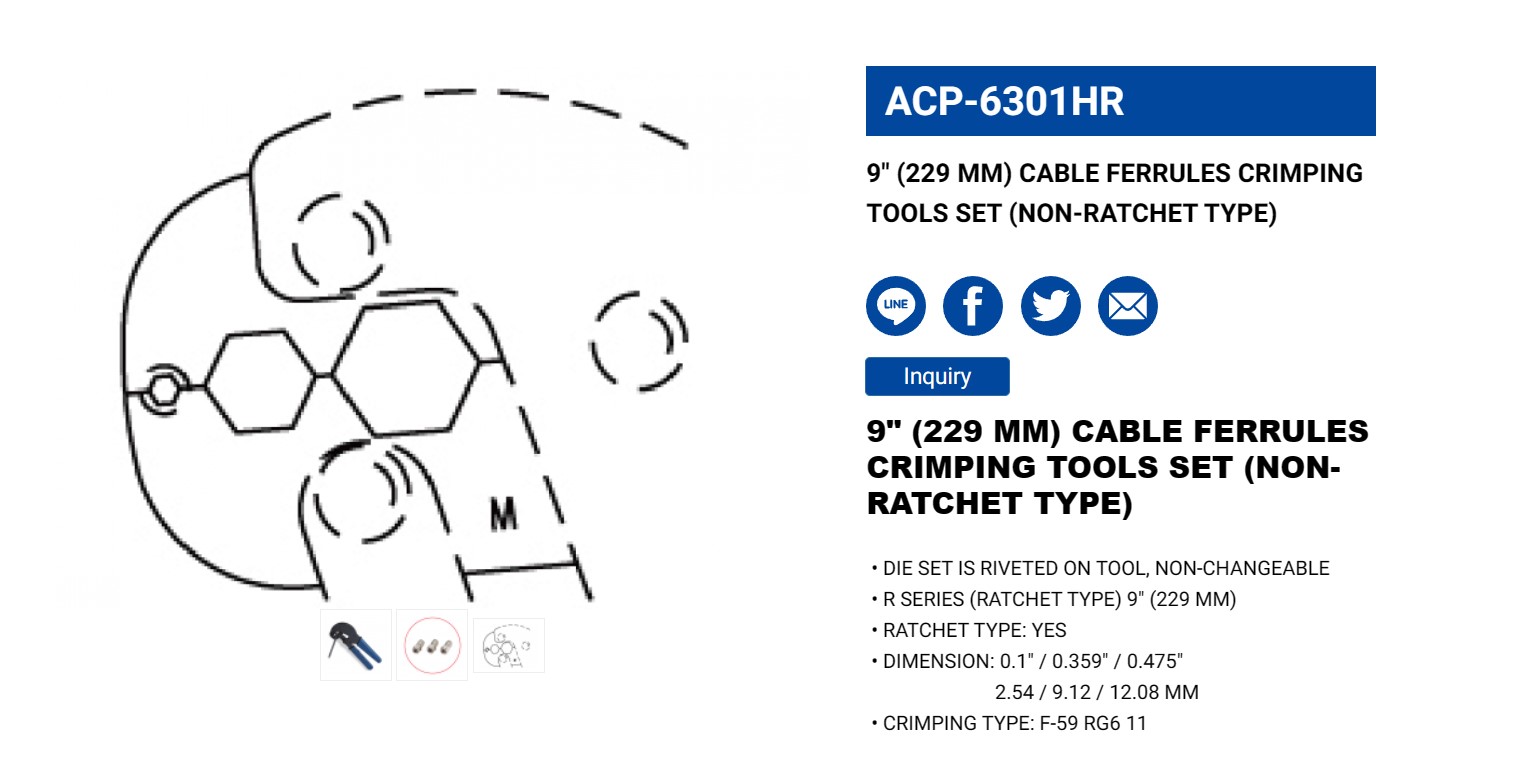 Hình ảnh 3 của mặt hàng Kìm bóp jack 9" LICOTA ACP-6301HR