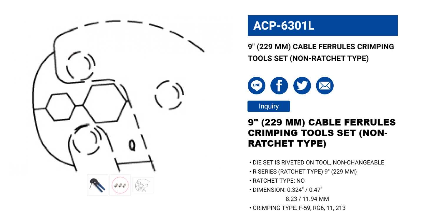 Hình ảnh 3 của mặt hàng Kìm bóp jack 9" LICOTA ACP-6301L