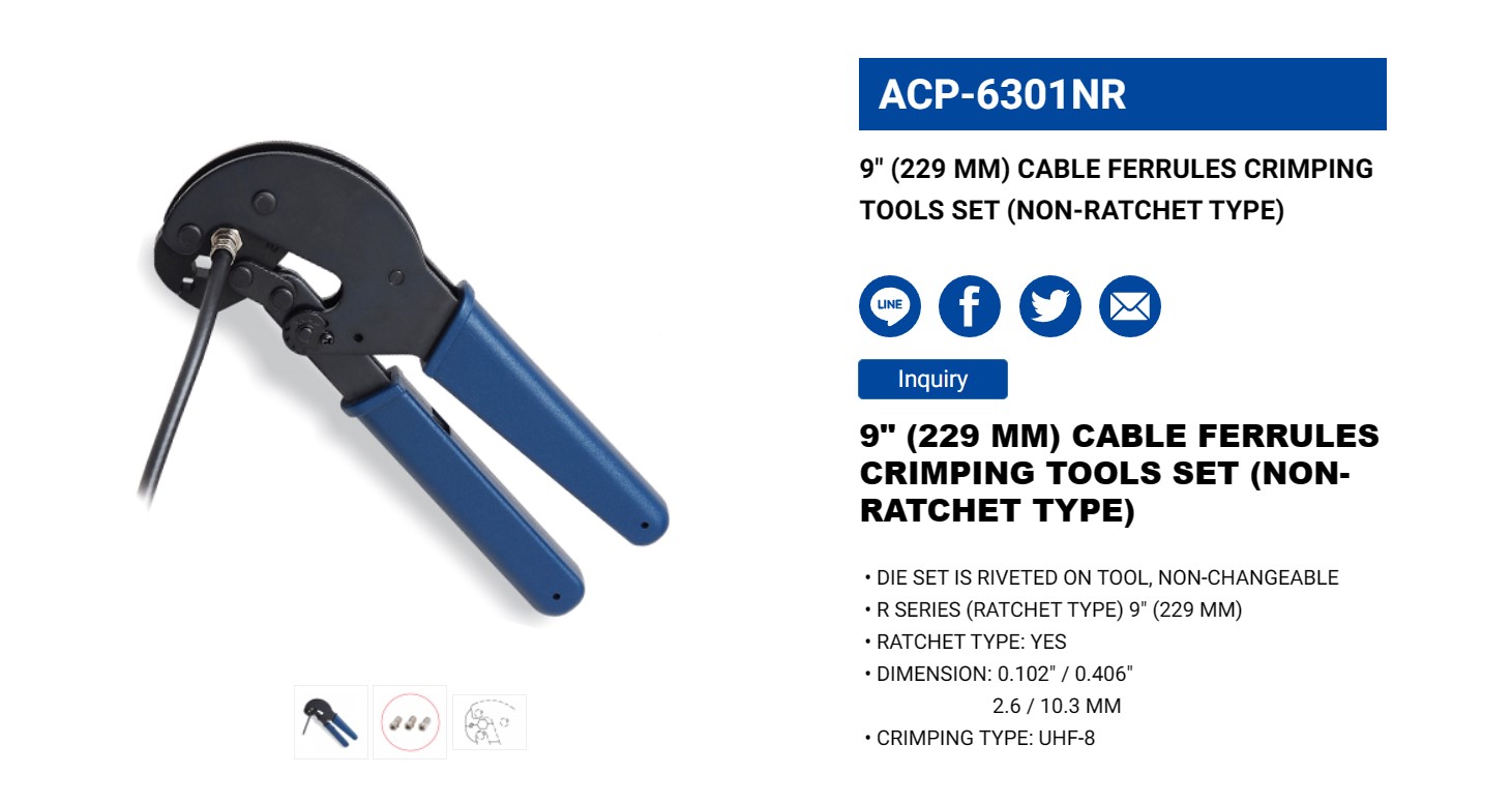 Hình ảnh 1 của mặt hàng Kìm bóp jack 9" LICOTA ACP-6301NR