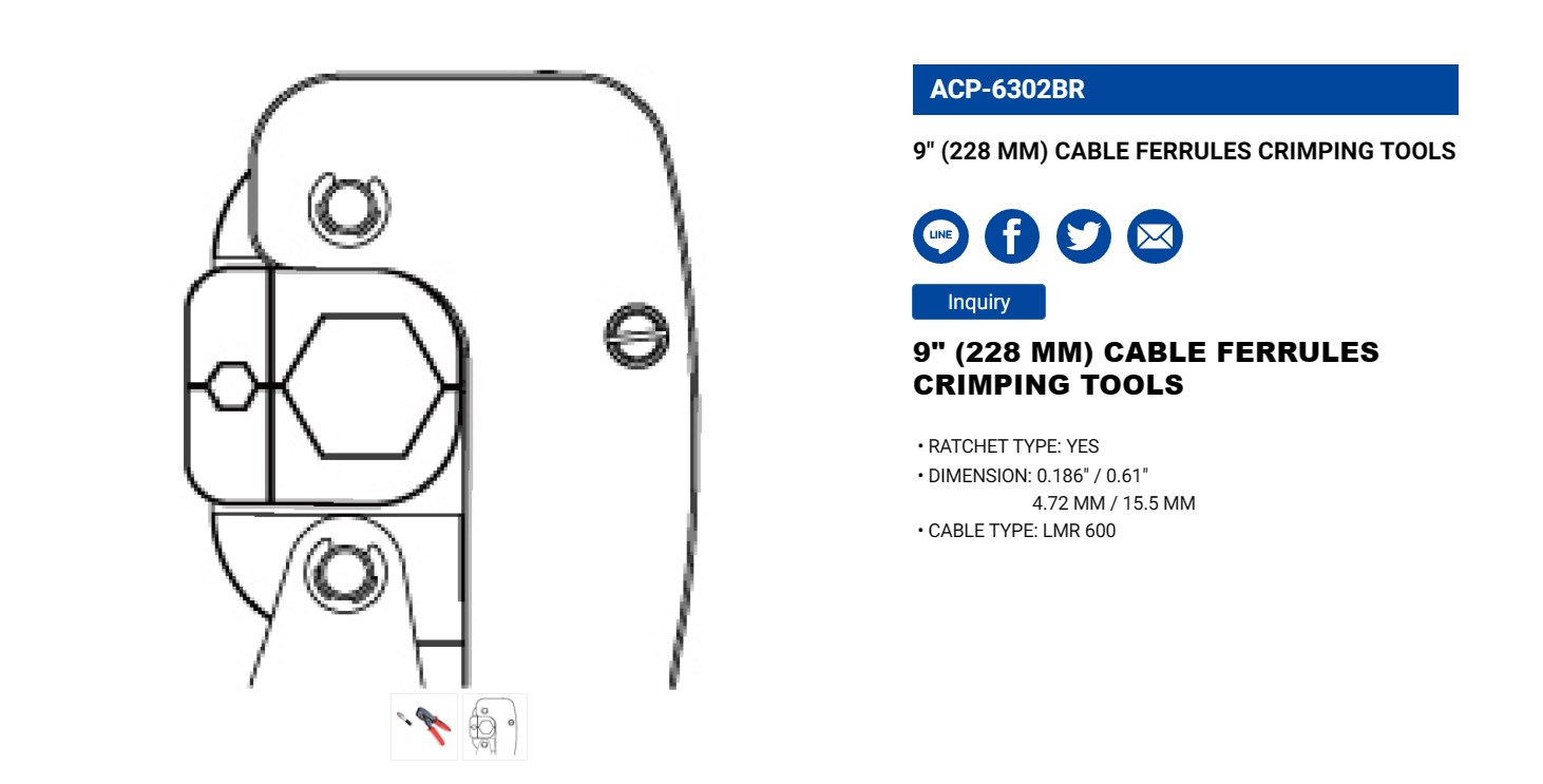 Hình ảnh 2 của mặt hàng Kìm bóp jack 9" LICOTA ACP-6302BR