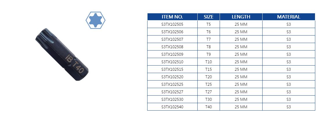 Hình ảnh 7 của mặt hàng Mũi vít đóng hoa thị T7 x 25mm LICOTA