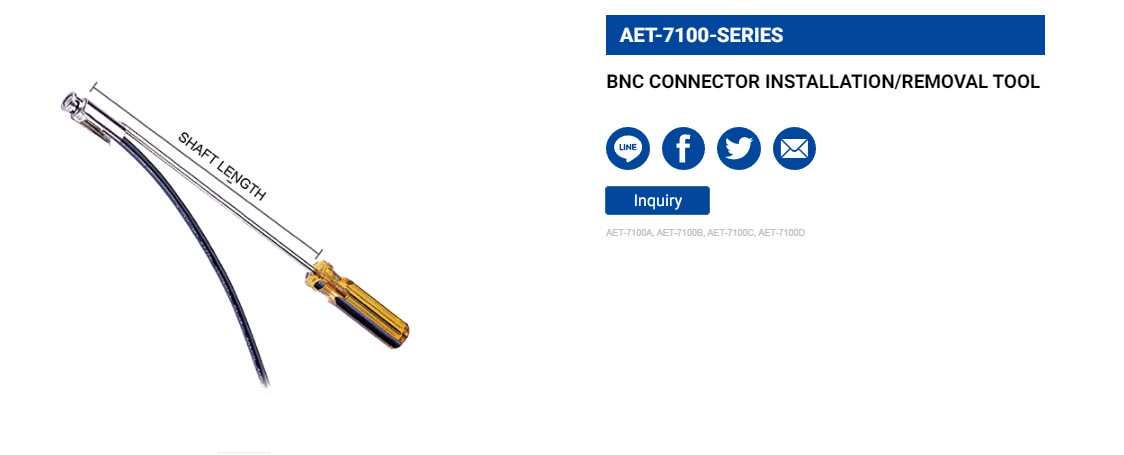 Hình ảnh 3 của mặt hàng Dụng cụ tháo lắp đầu nối BNC 6" LICOTA AET-7100A