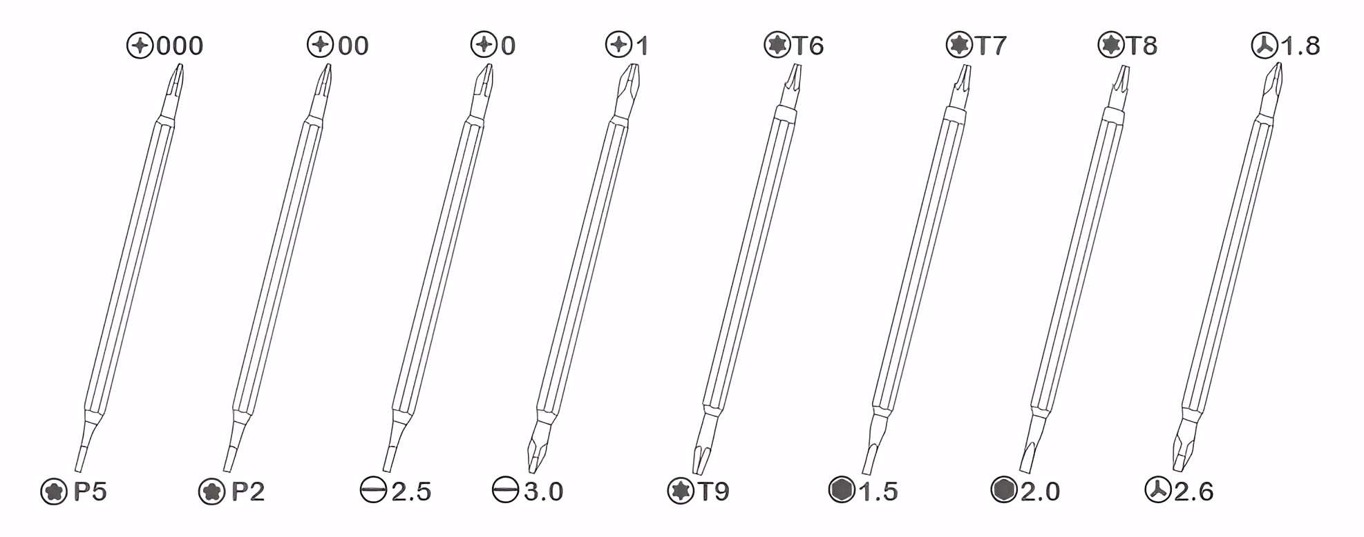 Hình ảnh 2 của mặt hàng Bộ tua vít chính xác 17 trong 1 nhôm LICOTA