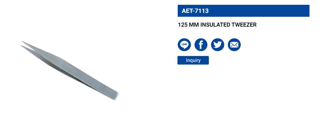 Hình ảnh 3 của mặt hàng Nhíp gắp linh kiện đầu nhọn 125mm LICOTA AET-7113