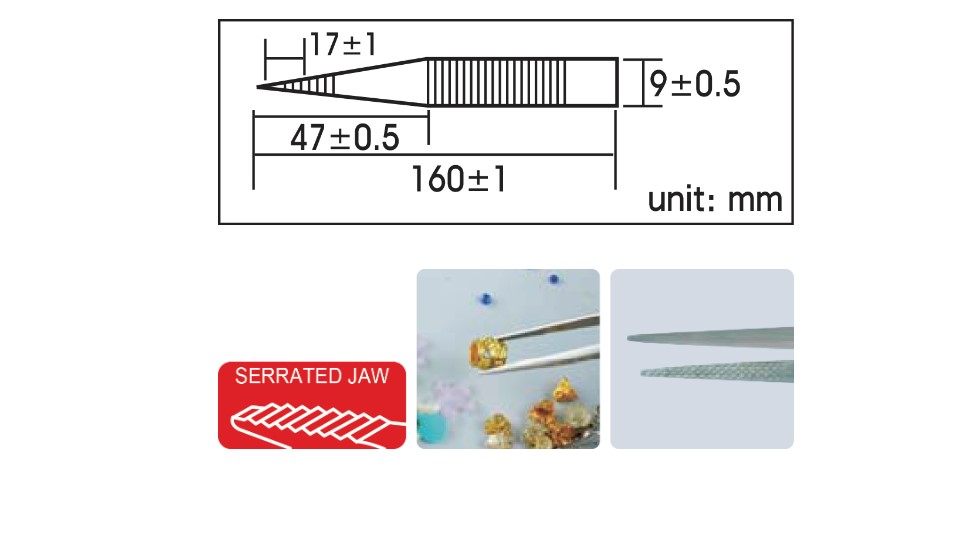 Hình ảnh 1 của mặt hàng Nhíp gắp linh kiện đầu nhọn 160mm LICOTA AET-7115