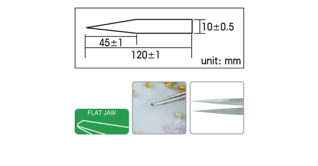 Hình ảnh 1 của mặt hàng Nhíp gắp linh kiện đầu nhọn 120mm LICOTA AET-7119