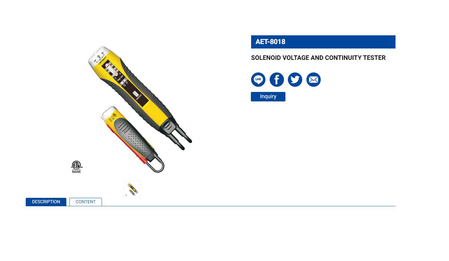 Hình ảnh 10 của mặt hàng Bút thử điện LICOTA AET-8018