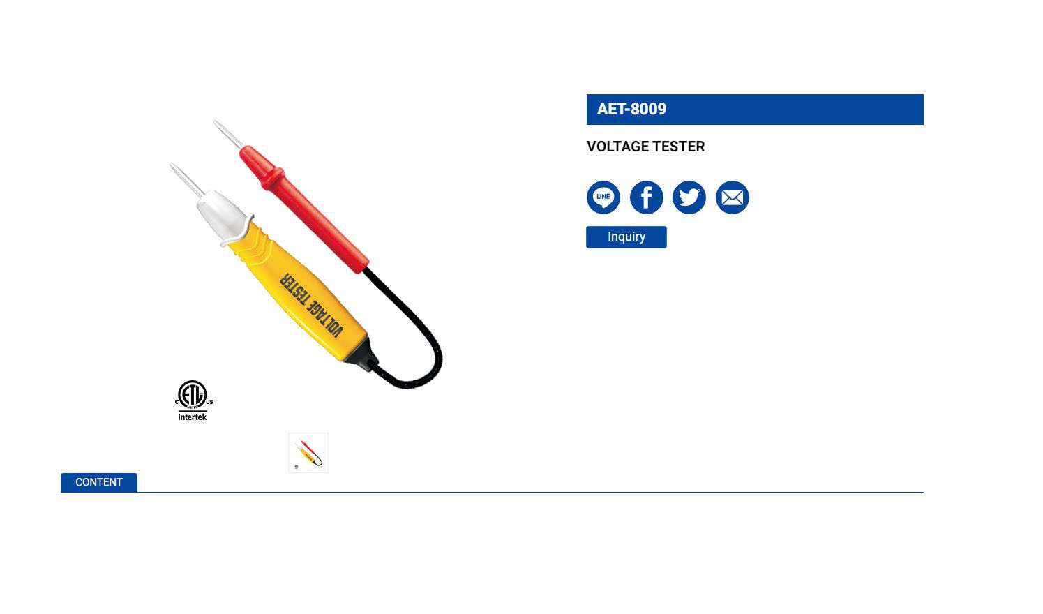 Hình ảnh 5 của mặt hàng Dụng cụ thử điện LICOTA AET-8009