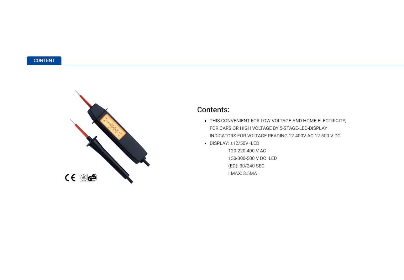 Hình ảnh 5 của mặt hàng Bút thử điện mũi kim LICOTA AET-8039