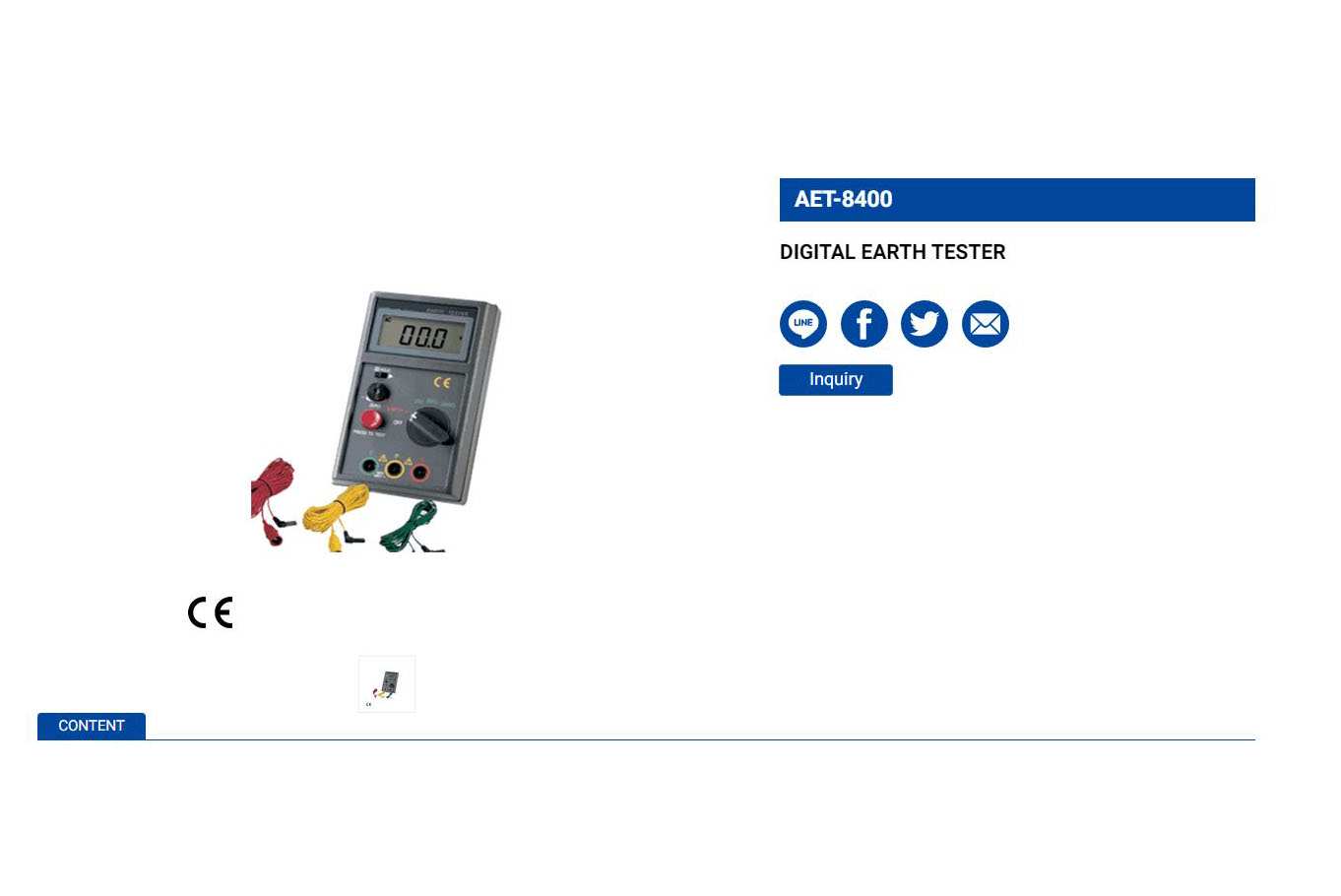 Hình ảnh 1 của mặt hàng Máy đo điện trở đất LICOTA AET-8400