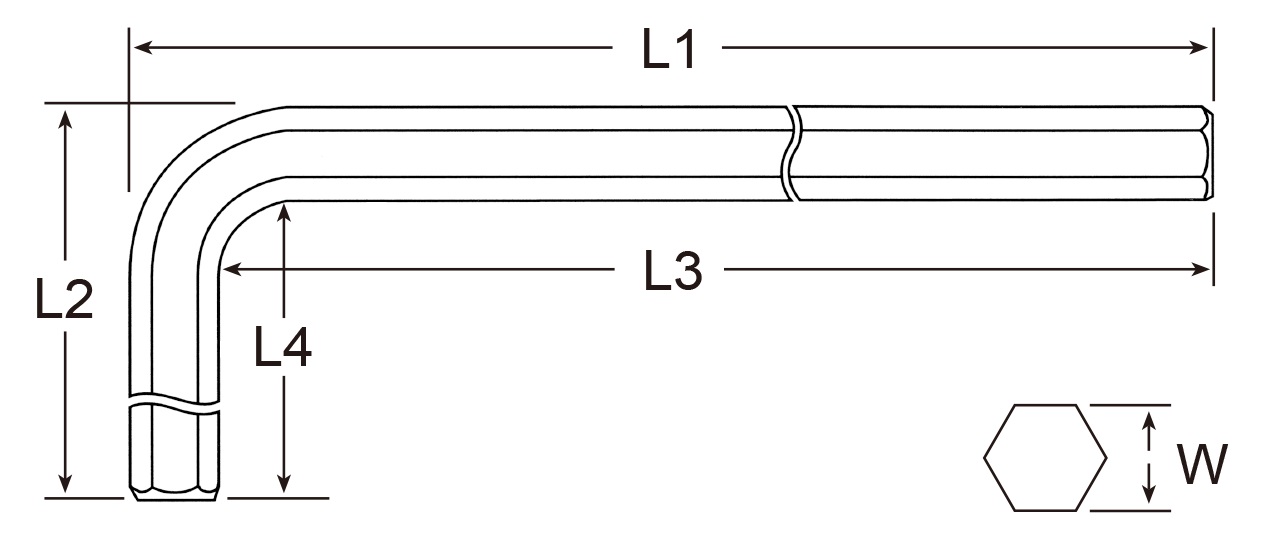 Hình ảnh 2 của mặt hàng Lục giác 11mm chữ L 247x53mm LICOTA