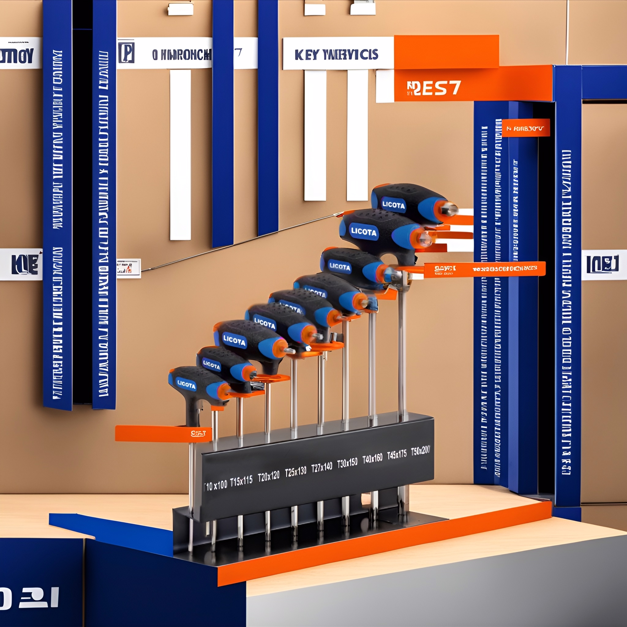 Hình ảnh 9 của mặt hàng Bộ 9 lục giác đầu bông có lỗ chữ T LICOTA