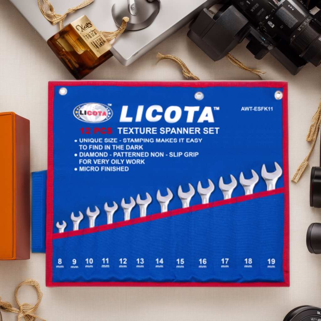 Hình ảnh 4 của mặt hàng Bộ 12 cờ lê vòng miệng (8-19mm) LICOTA LICOTA
