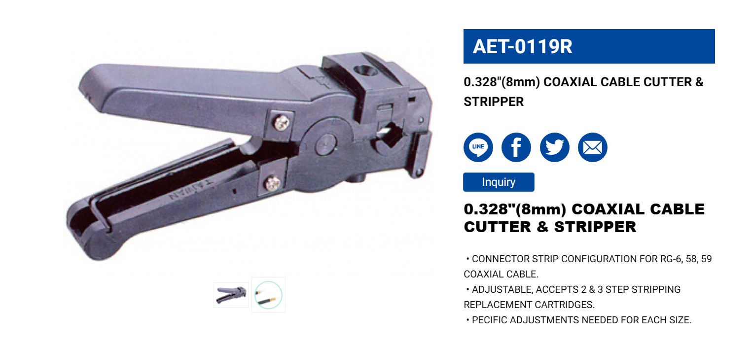 Hình ảnh 1 của mặt hàng Kéo cắt và tuốt dây đồng trục 8mm LICOTA AET-0119R