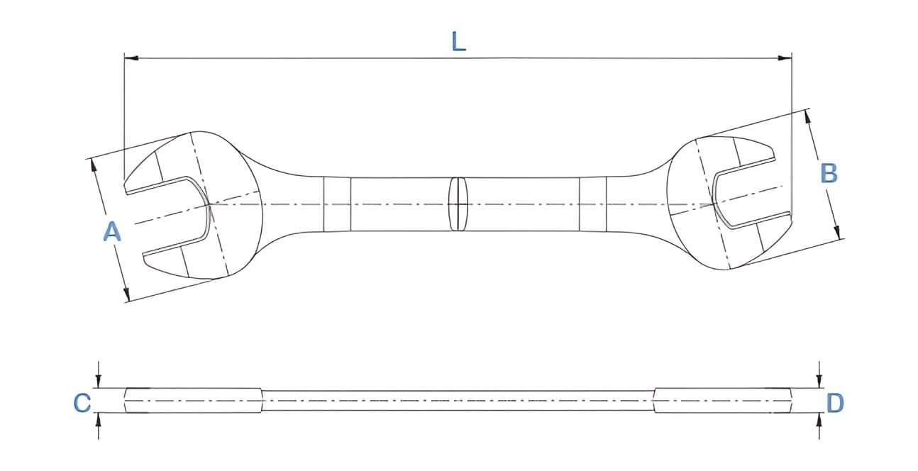 Hình ảnh 1 của mặt hàng Cờ lê 2 đầu miệng xi mờ 21x23mm LICOTA