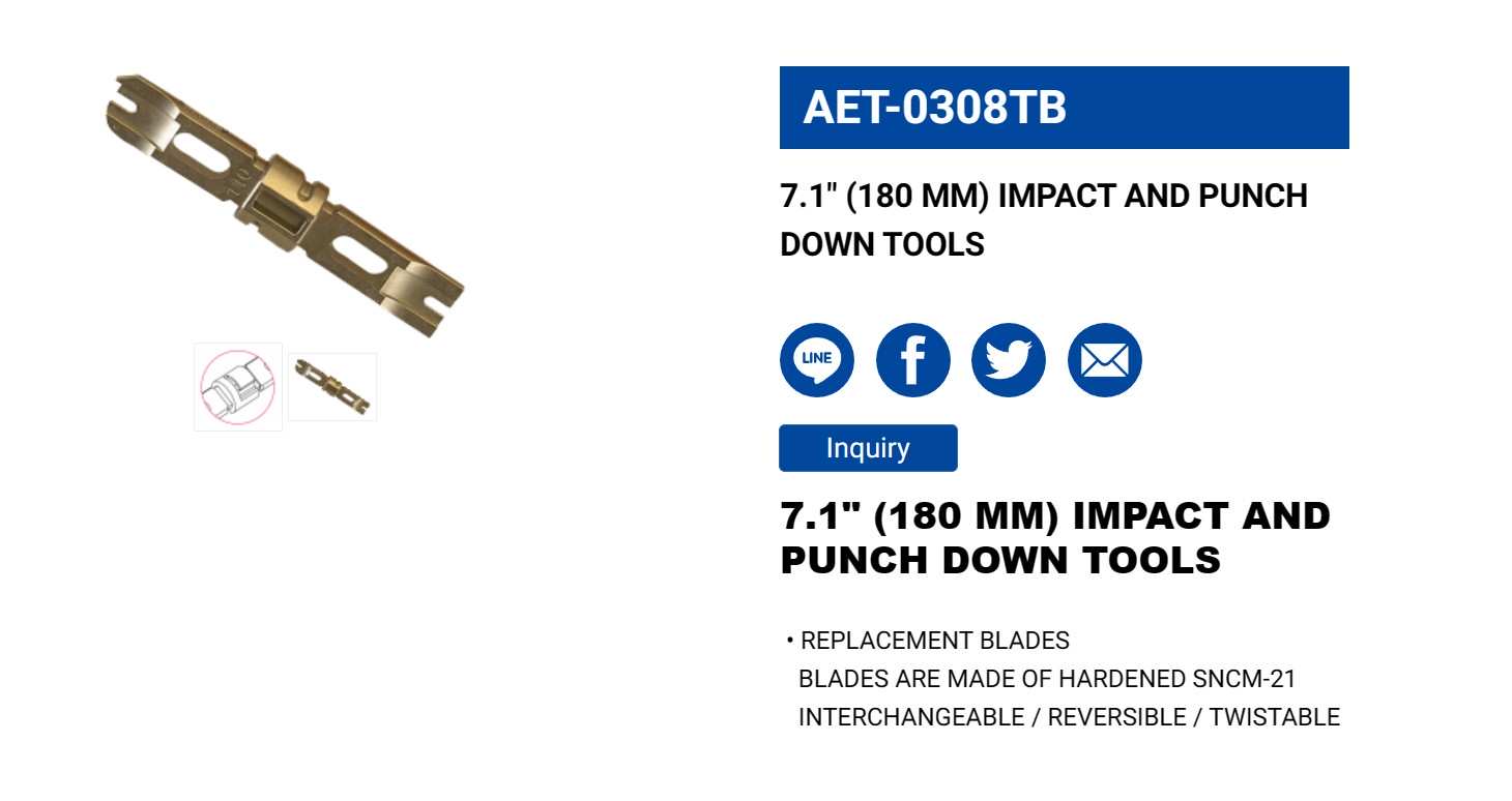 Hình ảnh 2 của mặt hàng Tool nhấn mạng 7.1" LICOTA AET-0308TB