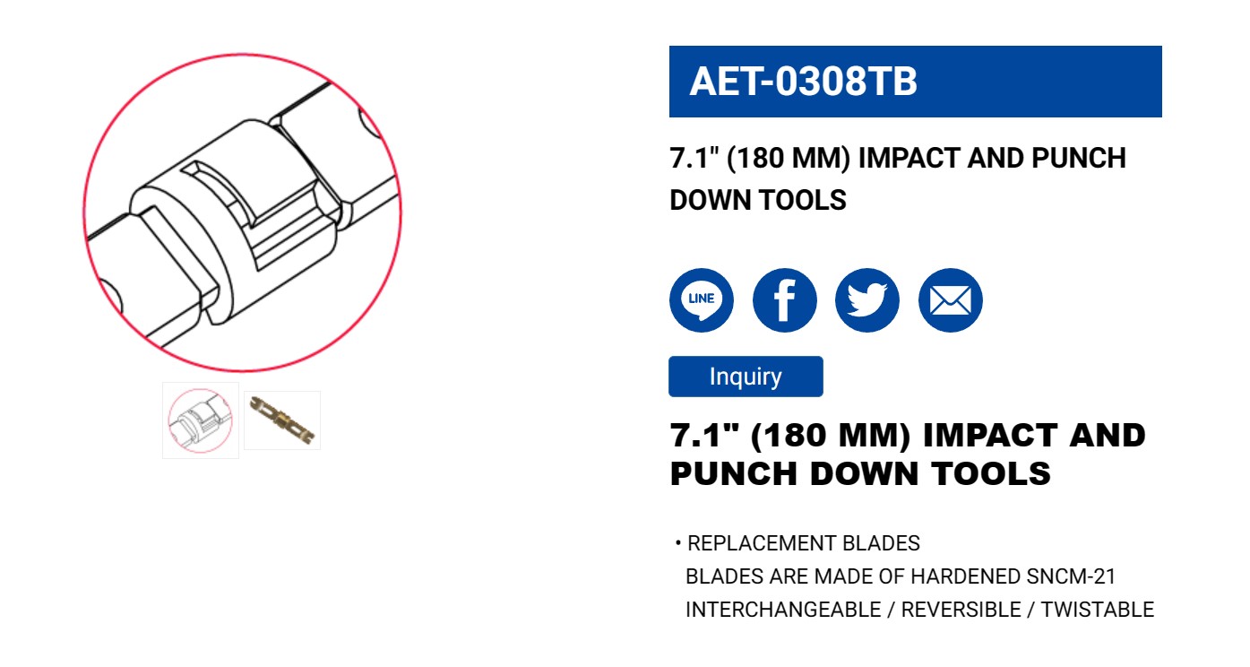 Hình ảnh 3 của mặt hàng Tool nhấn mạng 7.1" LICOTA AET-0308TB