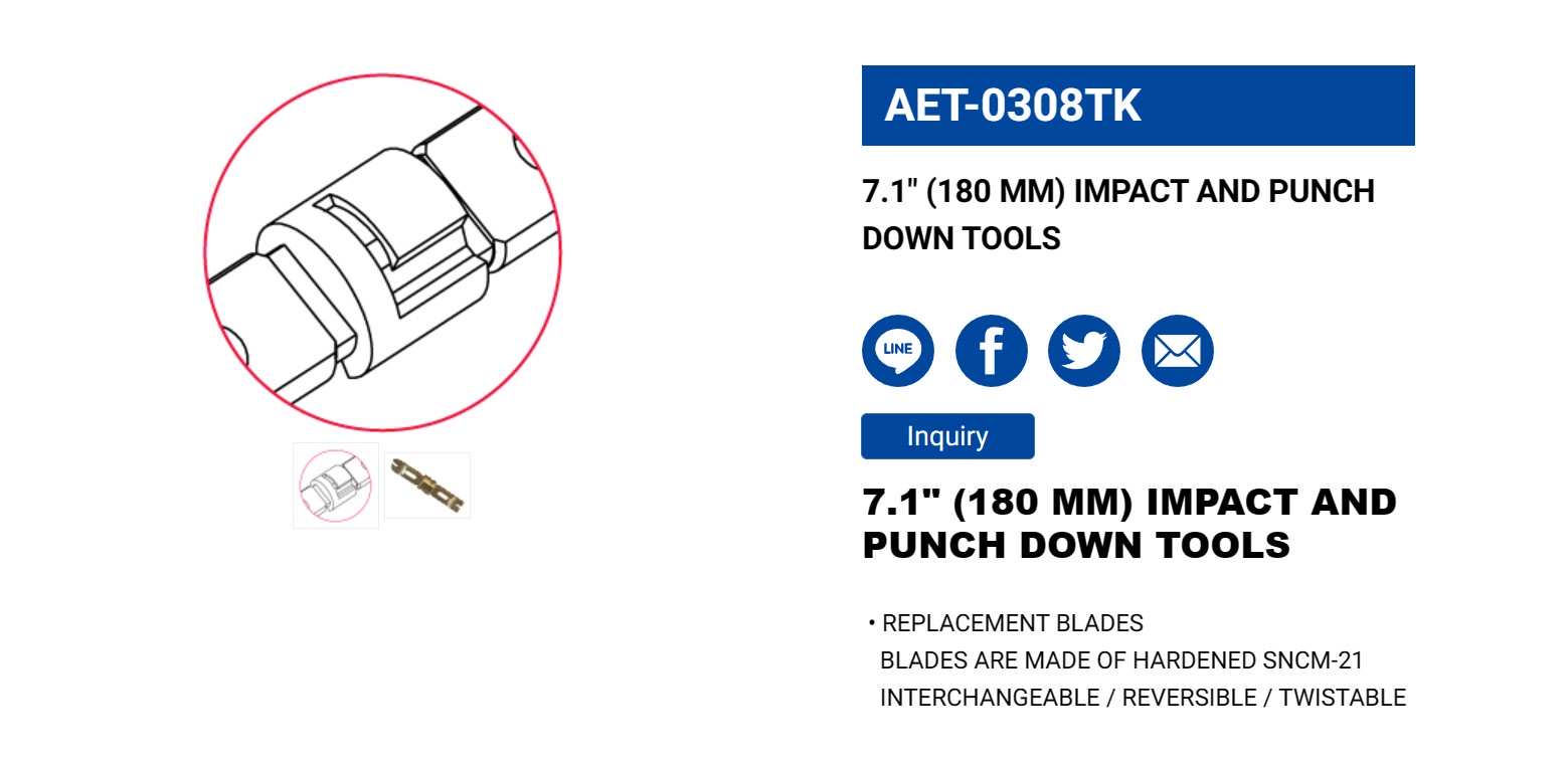 Hình ảnh 3 của mặt hàng Tool nhấn mạng 7.1" LICOTA AET-0308TK