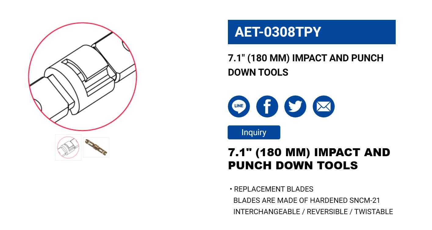 Hình ảnh 2 của mặt hàng Tool nhấn mạng 7.1" LICOTA AET-0308TPY