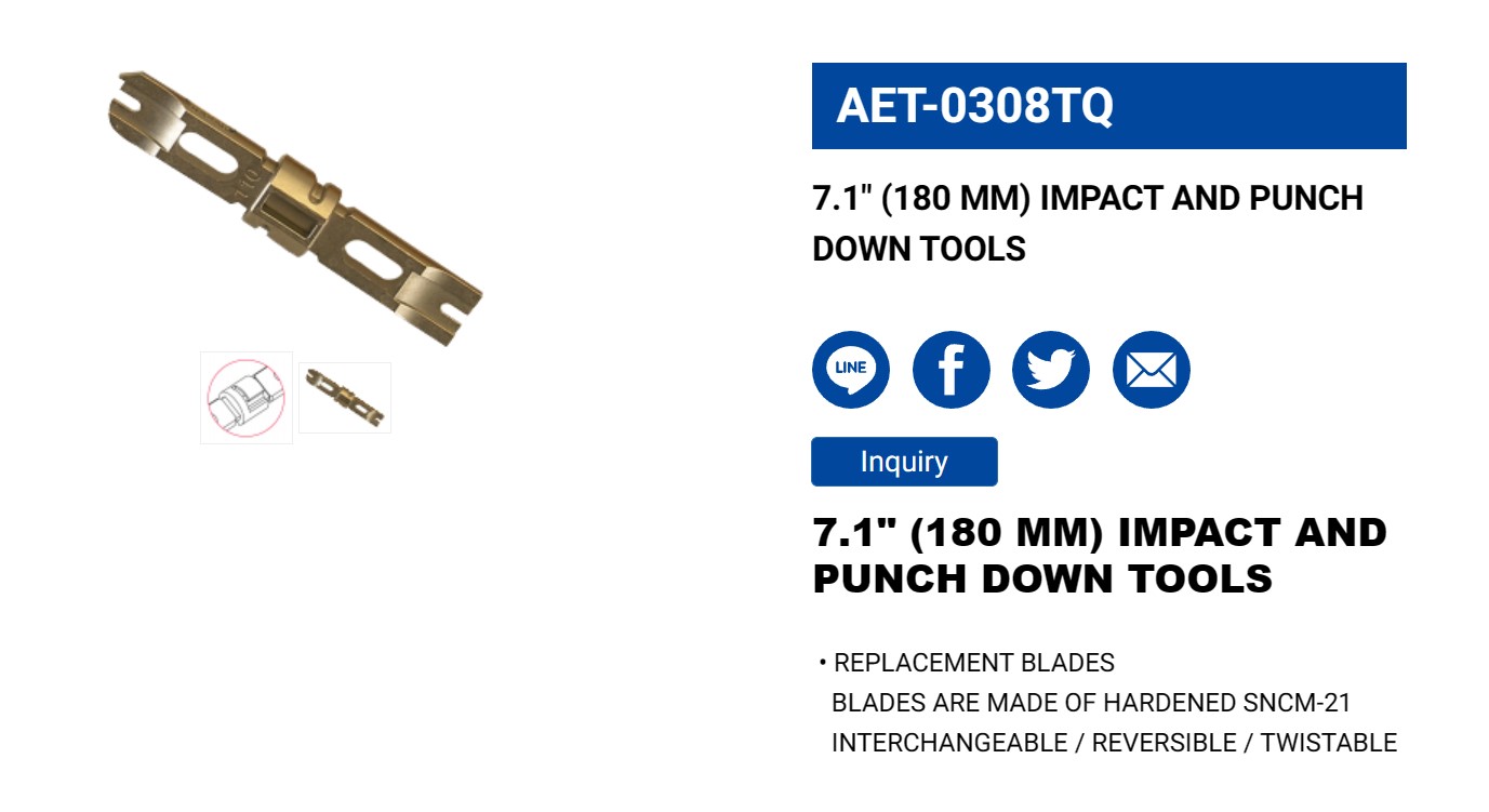 Hình ảnh 2 của mặt hàng Tool nhấn mạng 7.1" LICOTA AET-0308TQ