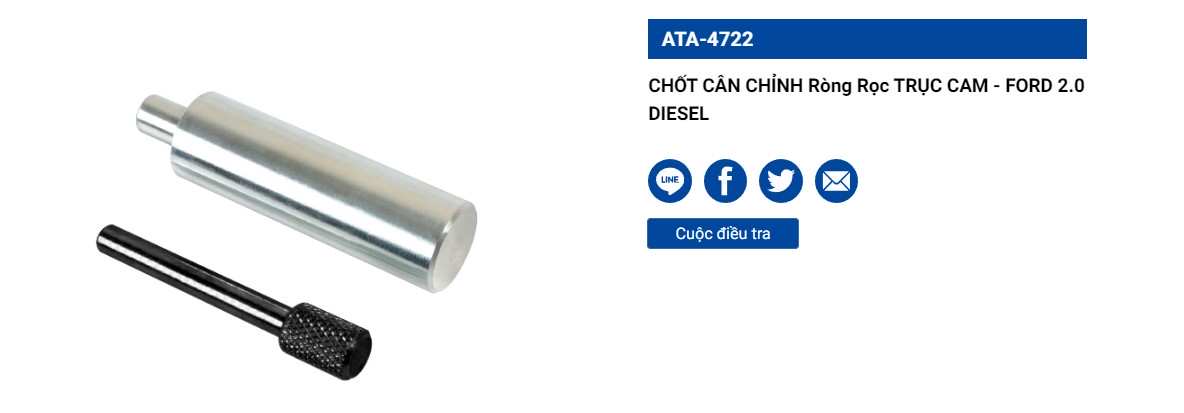 Hình ảnh 3 của mặt hàng Chốt căn chỉnh puly trục cam cho xe FORD động cơ dầu diesel LICOTA ATA-4722