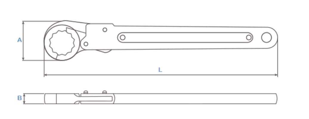 Hình ảnh 3 của mặt hàng Cờ lê ống dầu vòng bấm 24mm LICOTA