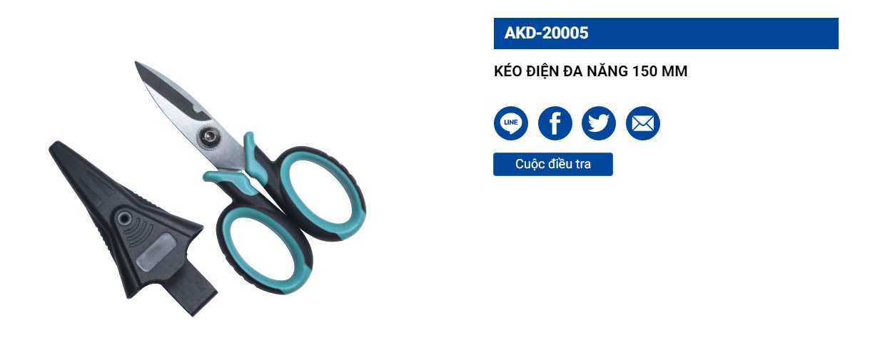 Hình ảnh 3 của mặt hàng Kéo cắt đa năng 150mm LICOTA AKD-20005