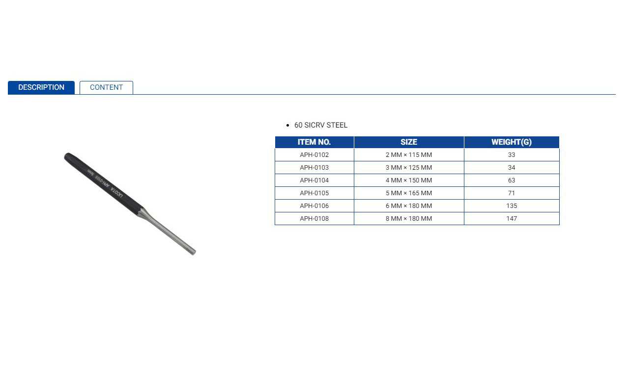 Hình ảnh 8 của mặt hàng Bộ mũi đột 6 cây LICOTA