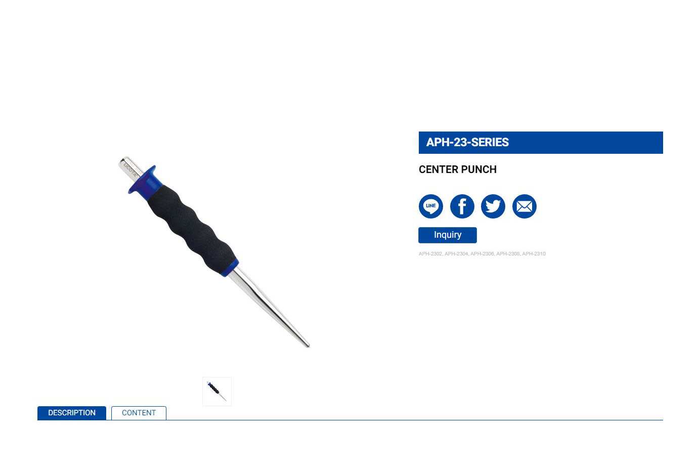 Hình ảnh 9 của mặt hàng Mũi đột tâm 6x185mm LICOTA