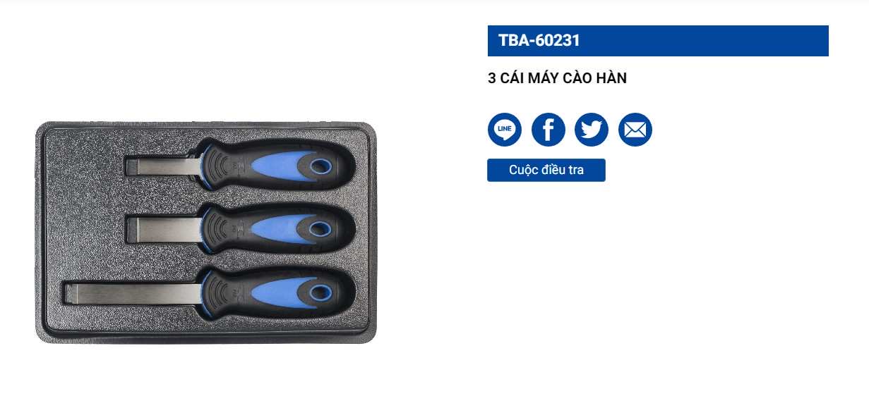 Hình ảnh 3 của mặt hàng Bộ sủi sơn 3 cây LICOTA TBA-60231