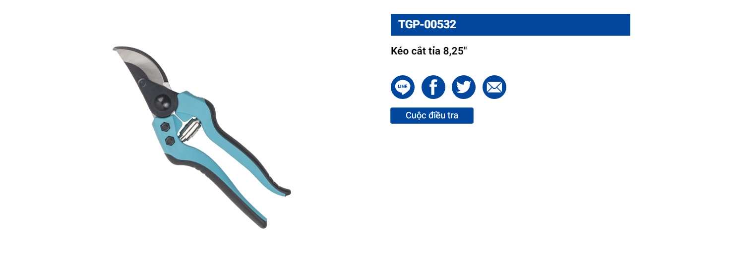 Hình ảnh 2 của mặt hàng Kéo cắt cành 8.25" LICOTA TGP-00532