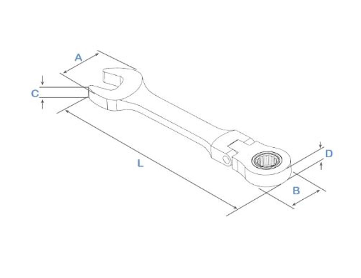 Hình ảnh 4 của mặt hàng Cờ lê vòng miệng tự động lắc léo 15mm LICOTA