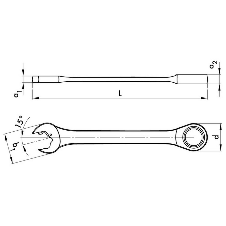 Hình ảnh 2 của mặt hàng Cờ lê vòng miệng tự động 1 chiều 27mm LICOTA