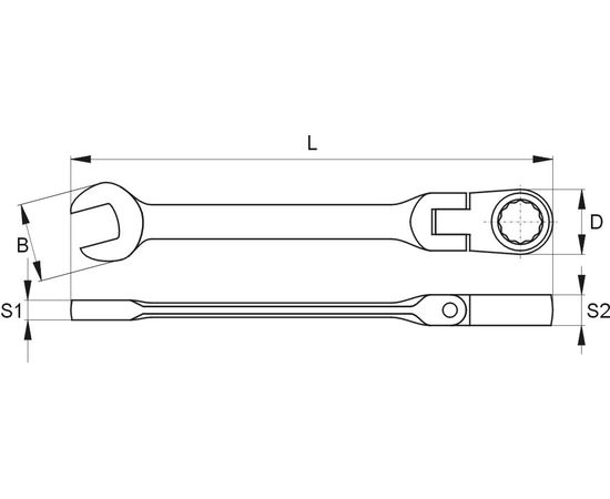 Hình ảnh 2 của mặt hàng Bộ 7 cờ lê vòng miệng tự động lắc léo 8-19mm LICOTA