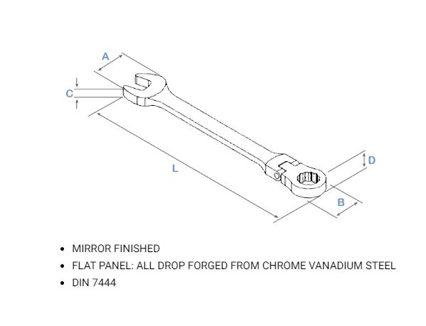 Hình ảnh 6 của mặt hàng Cờ lê vòng miệng tự động 1 chiều lắc léo 11/16" LICOTA