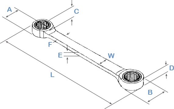 Hình ảnh 2 của mặt hàng Cờ lê 2 đầu vòng sao tự động E6×E8 LICOTA