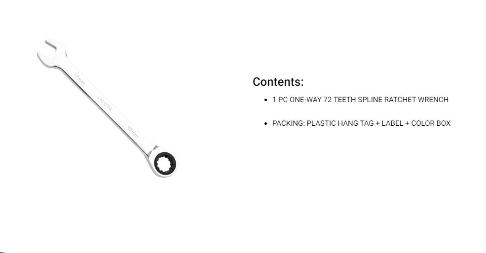 Hình ảnh 11 của mặt hàng Cờ lê vòng miệng tự động 18mm LICOTA