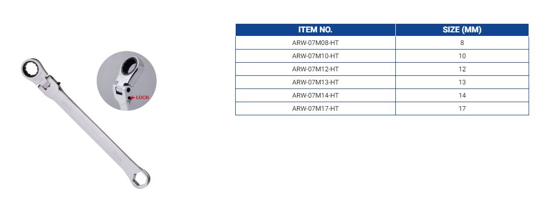 Hình ảnh 12 của mặt hàng Cờ lê lắt léo tự động có chốt khóa 14mm LICOTA